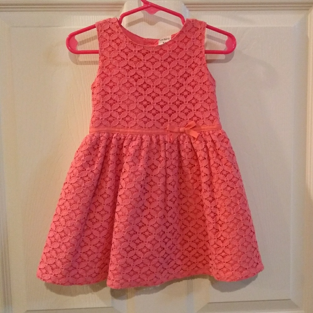Carter's coral lace dress